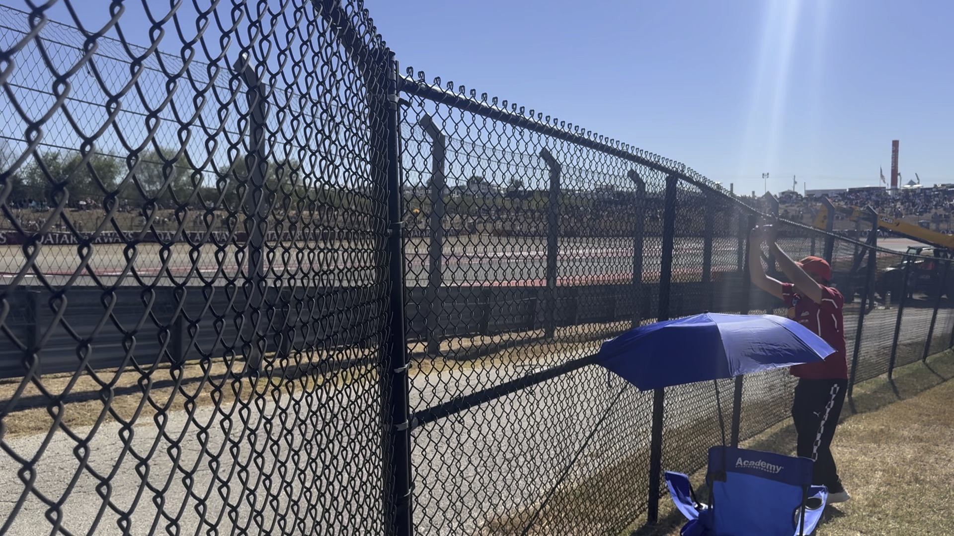 Chain link temporary fence panels on a construction site in Sarasota